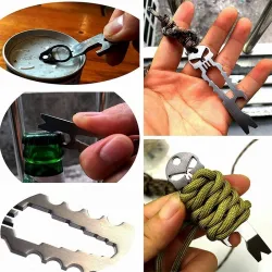 Stainless steel multi-tool - bottle opener - crowbar - wrench - with keychain - skull shapeKnives & Multitools