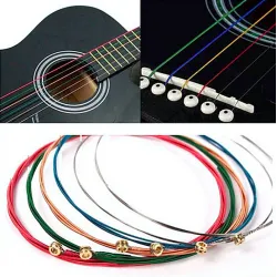 Bunte Gitarrensaiten – 6-teiliges Set