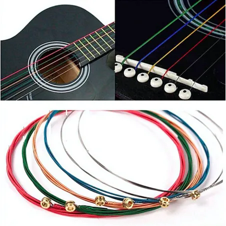 Bunte Gitarrensaiten – 6-teiliges Set