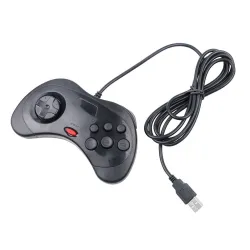 USB-kabelgebundenes Gamepad – 6-Tasten-Controller – für Sega MD2 / Genesis