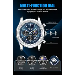LIGE - luxury Quartz watch - luminous - stainless steel - waterproof - blackWatches