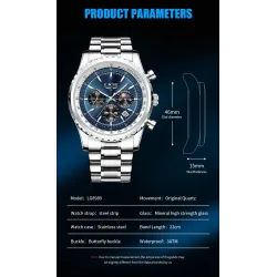 LIGE - luxury Quartz watch - luminous - stainless steel - waterproof - blackWatches