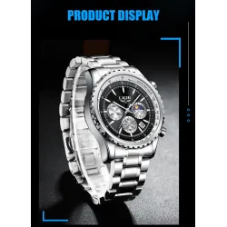 LIGE - luxury Quartz watch - luminous - stainless steel - waterproof - blackWatches