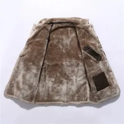 Warme Lederjacke mit Fell