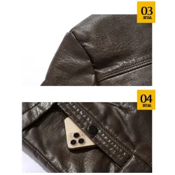 Warme Lederjacke mit Fell