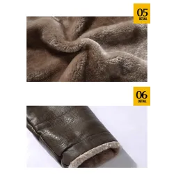 Warme Lederjacke mit Fell