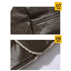 Warme Lederjacke mit Fell