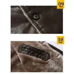 Warme Lederjacke mit Fell