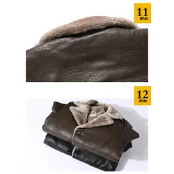 Warme Lederjacke mit Fell