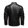 Kurze Lederjacke - dekorative Aufnäher