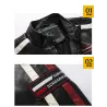 Kurze Lederjacke - dekorative Aufnäher