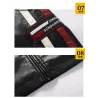 Kurze Lederjacke - dekorative Aufnäher