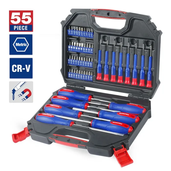 WORKPRO - Präzisions-Schraubendreher-Set - Bits - 55-teilig