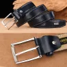 Elegant leather belt - with metal buckleBelts