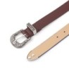 Vintage-Ledergürtel – mit geschnitzter Metallschnalle