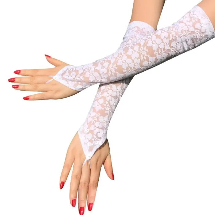 Sexy lange Spitzenhandschuhe - fingerlos