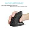 Ergonomische vertikale kabellose Maus – USB – optisch – 1600 DPI 6D – mit LED-Licht