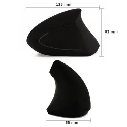 Ergonomische vertikale kabellose Maus – USB – optisch – 1600 DPI 6D – mit LED-Licht