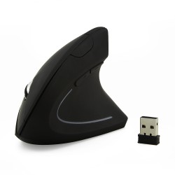 Ergonomische vertikale kabellose Maus – USB – optisch – 1600 DPI 6D – mit LED-Licht