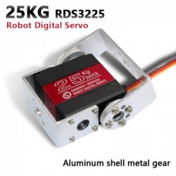 25 kg / RDS3225 – Roboter-Digitalservo – Arduino – Metallgetriebe – mit langer/kurzer gerader U-Montage