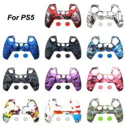 Silikon-Schutzhülle – für PS5-Controller – mit Daumenstick-Kappen