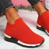 Mesh-Sportsneaker – Slip-On-Schuhe – mit hohem Plateau