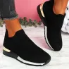 Mesh-Sportsneaker – Slip-On-Schuhe – mit hohem Plateau