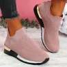 Mesh-Sportsneaker – Slip-On-Schuhe – mit hohem Plateau