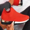Mesh-Sportsneaker – Slip-On-Schuhe – mit hohem Plateau