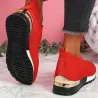 Mesh-Sportsneaker – Slip-On-Schuhe – mit hohem Plateau