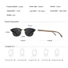 MERRYS – klassische polarisierte Sonnenbrille – halbrandlos – Holzbügel – UV400