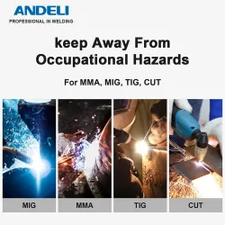 ANDELI - solar auto darkening welding helmet - TIG / MIG / CUT / MMAHelmets