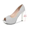 Sexy Pumps mit hohem Absatz und offener Spitze