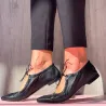 Elegante flache Lederschuhe - Schnürung