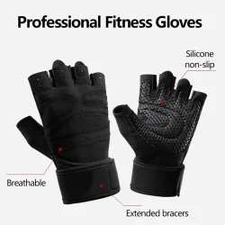 Professional fitness gloves - half-finger - honeycomb designEquipment
