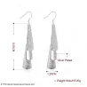 Elegant silver earrings - frosted tree leavesEarrings
