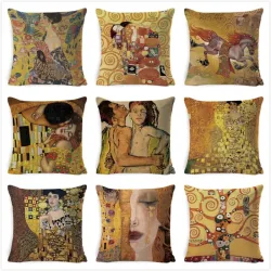 Dekorativer Kissenbezug – Gemälde von Gustav Klimt – 45 cm * 45 cm