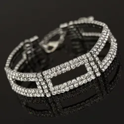 Elegant wide crystal braceletBracelets