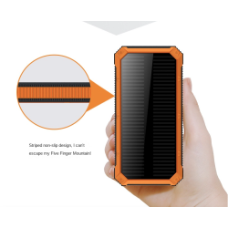 Solar-Powerbank – Batterieladegerät – Dual-USB – wasserdicht – 20000 mAh