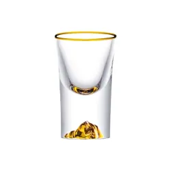 Glasgläser-Shots – mit goldenem Design – bleifrei – 10 ml