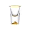 Glasgläser-Shots – mit goldenem Design – bleifrei – 10 ml