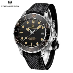 PAGANI DESIGN – modische Automatikuhr – Nylonarmband – schwarz