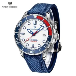 PAGANI DESIGN – modische Automatikuhr – Nylonarmband – weiß