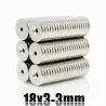 N35 - neodymium magnet - strong round disc - 18mm * 3mm - with 3mm holeN35