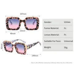 Quadratische Vintage-Sonnenbrille – UV400