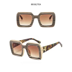 Quadratische Vintage-Sonnenbrille – UV400