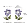 Crystal flowers shaped earrings - 925 sterling silverEarrings