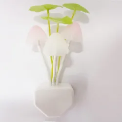LED-Nachtlicht - Wandstecker - bunte Pilze / Lotusblume