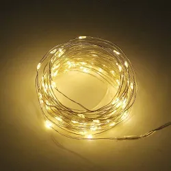 Solar – LED-Lichterkette – Lichterkette – wasserdicht – Weihnachtsdekoration für den Außenbereich – 10 m – 20 m