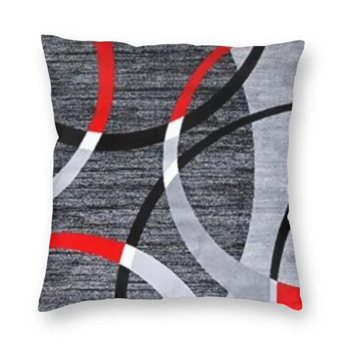 Rot / Schwarz / Weißer Kissenbezug – 45 cm * 45 cm